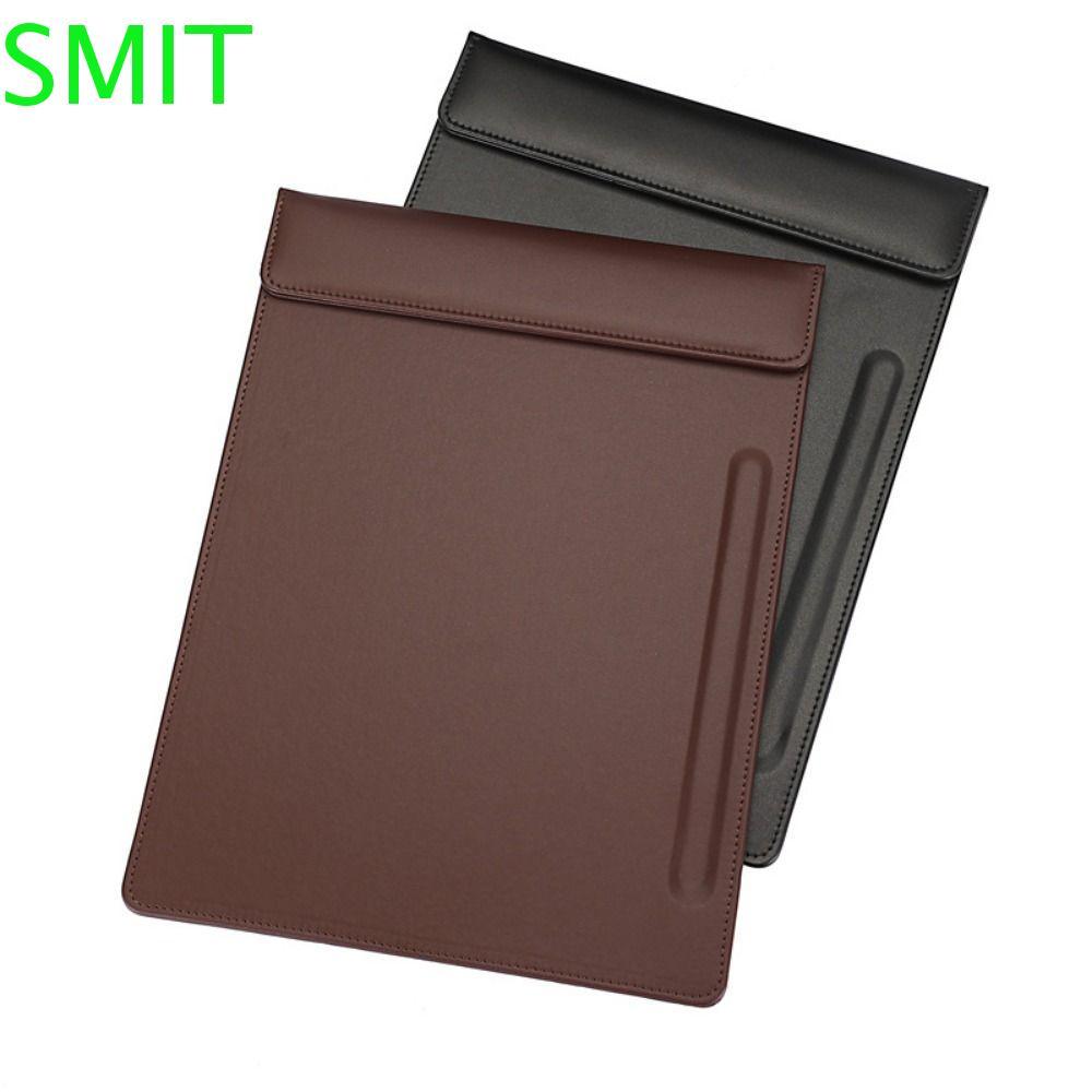 Thư mục giấy SMIT, Bảng viết da PU, Hộp đựng bút di động A4 thực tế Thư mục kẹp thư mục doanh nghiệp