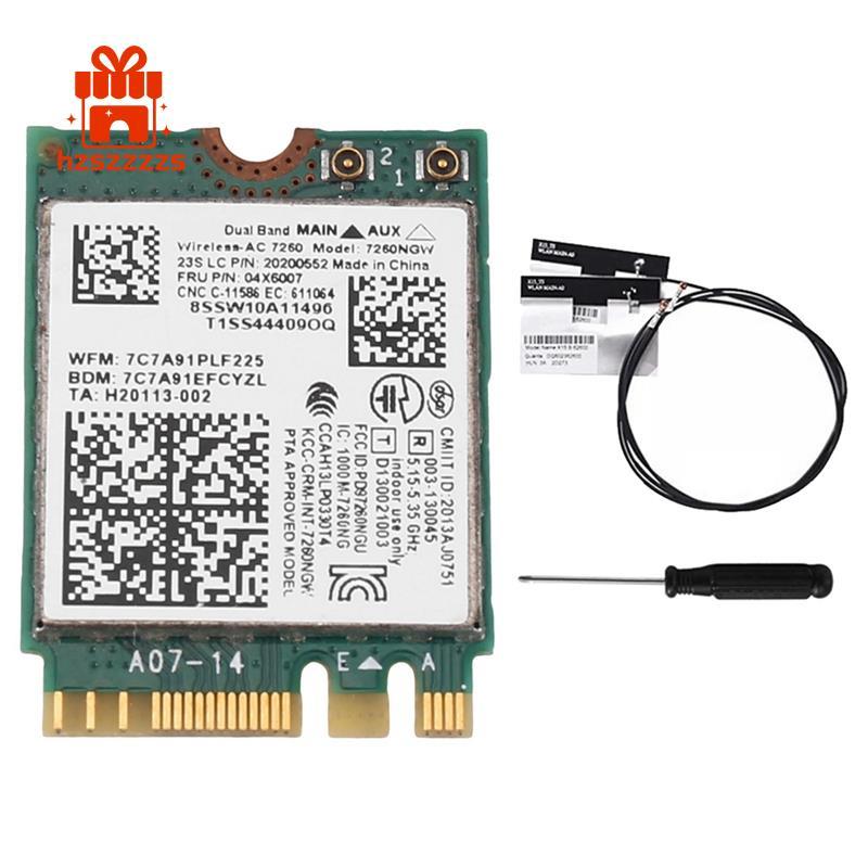 Thẻ 2.4G / 5G + Ăng-ten 04X6007 7260NGW 7260AC BT4.0 cho X250 X240 X240S X230S T440 W540 T540 Yoga Y