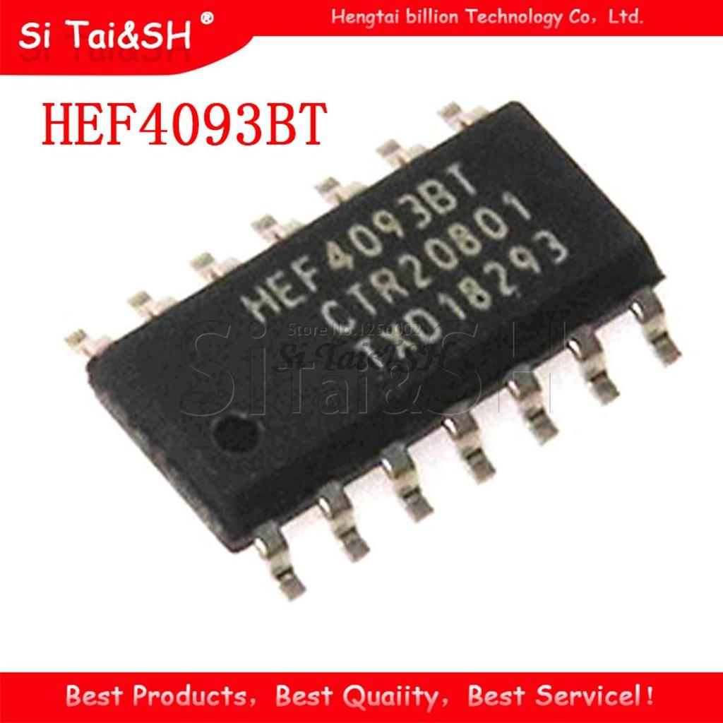 10 CHIẾC HEF4093BT CD4093BM SOP HCF4093 SOP-14 HEF4093 4093 SOP14 logic thiết bị chip