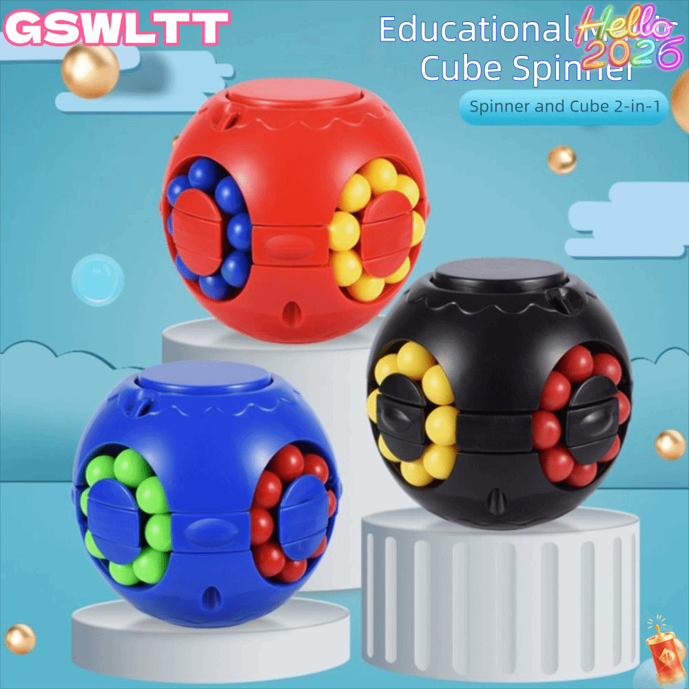 MKOFONU Magic Bean Cube Spinner, Ngón Tay Con Quay Nhựa Bóng Xoay, Xoay Bóng Ngón Tay Spinner Gyro