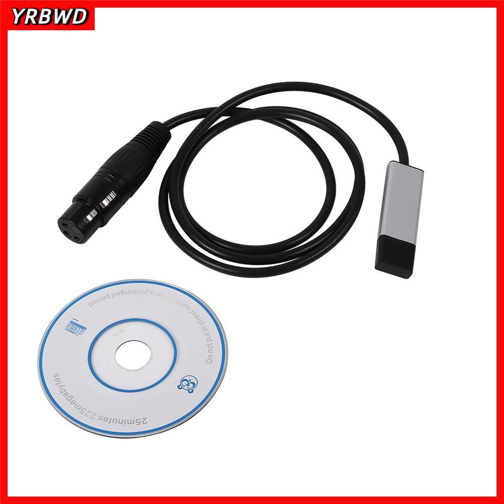 Giao diện USB sang DMX YRBWD, Bộ chuyển đổi USB sang DMX màu đen 1m / 39,37 inch, Bộ chuyển đổi USB 