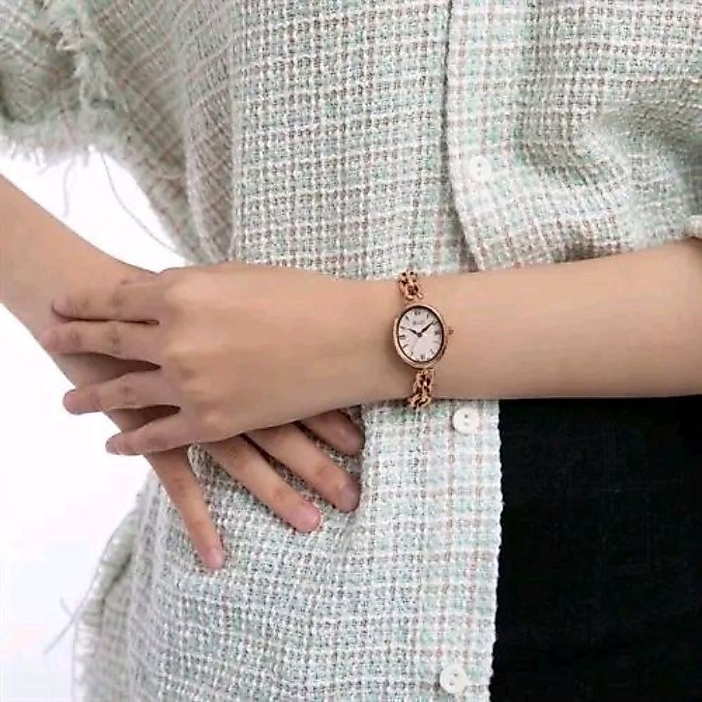 Đồng Hồ Kim Nữ Dây Kim Loại ELIO (Mới 95%)
