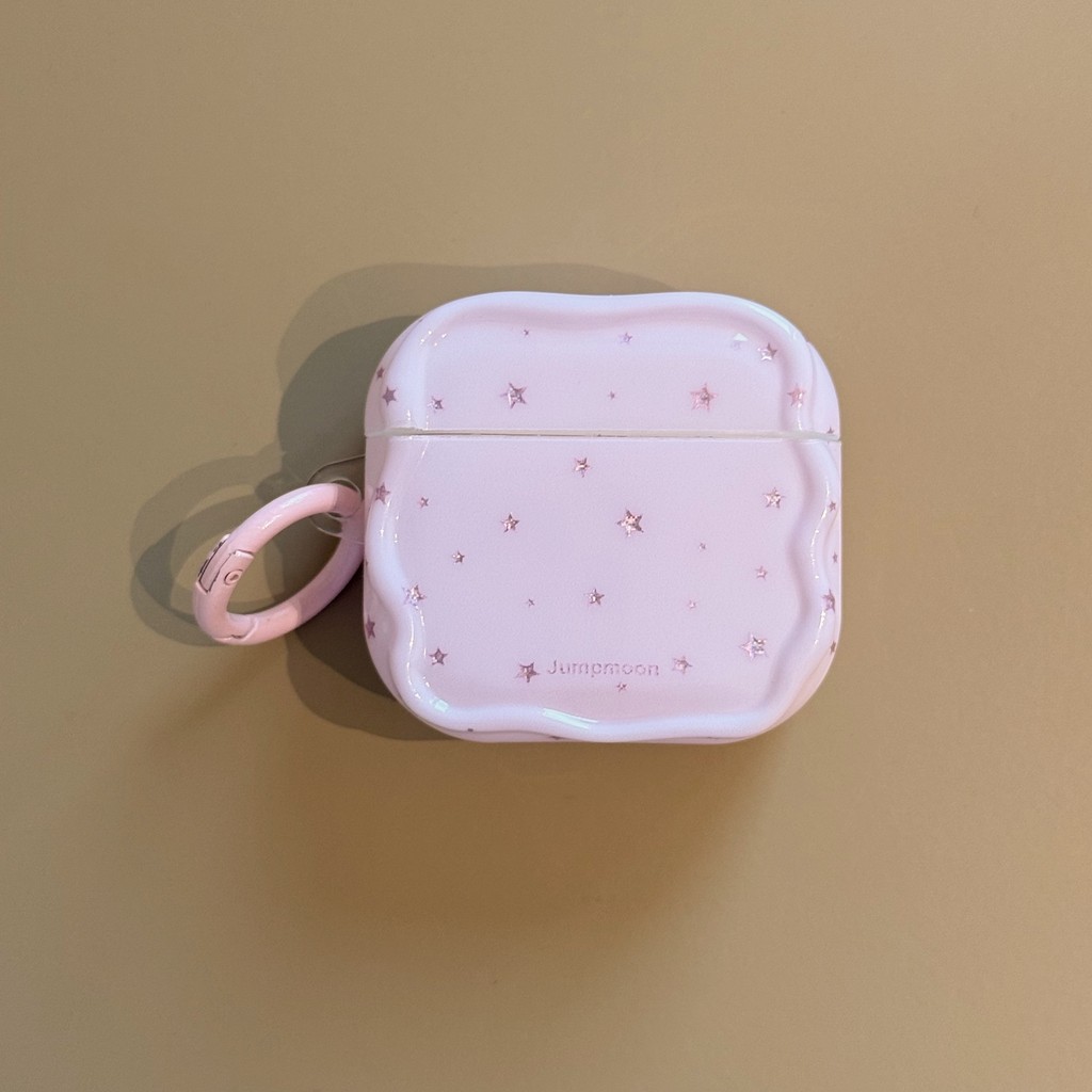 Vỏ bảo vệ Cardamom Pink Shiny Stars Soft IMD cho AIRPODS 4 ANC PRO 3 1 / 2
