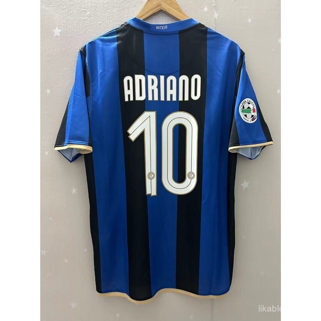 Áo thun bóng đá Inter Milan cổ điển dành cho cầu thủ huyền thoại Adriano, Ibrahimovic và Figo.