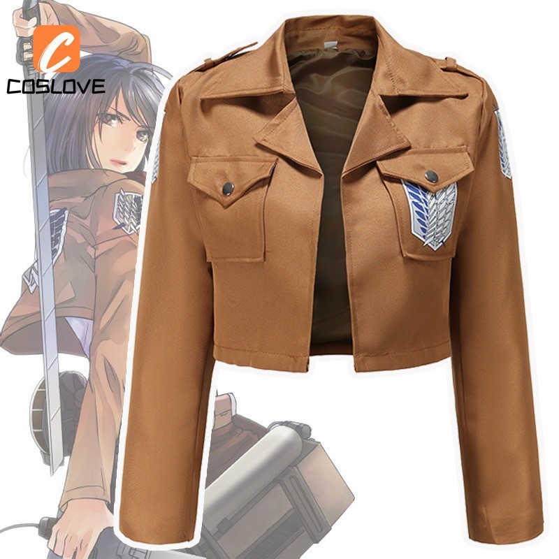 Anime Tấn Công Titan Khảo Sát Quân Đoàn Cosplay Quần Áo Đồng Phục Dài Tay Áo Levi Mikasa Eren Top Ph