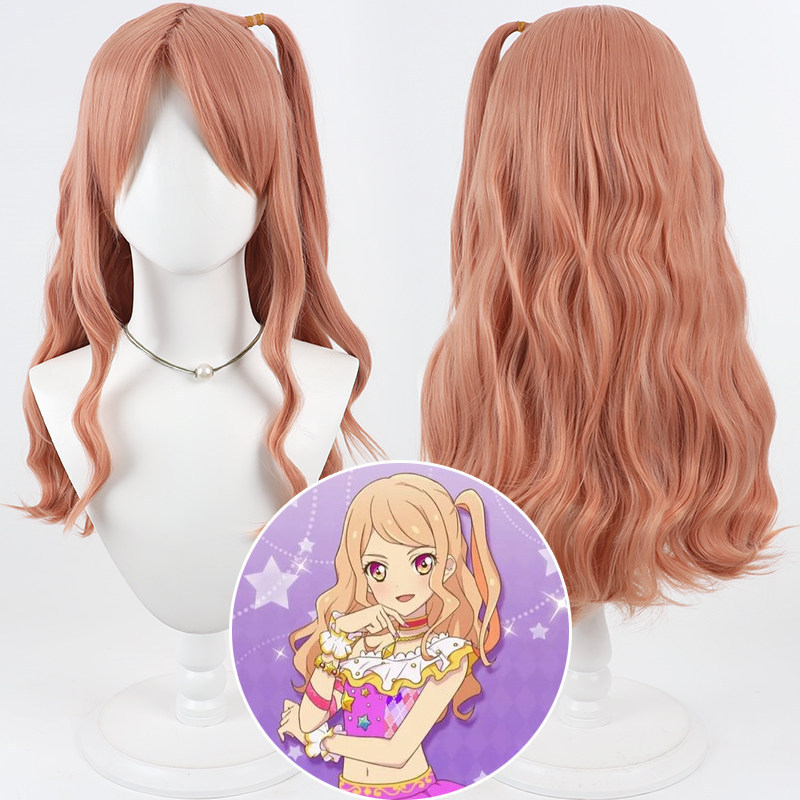 Ngôi sao Aikatsu Mahiru Kasumi Cosplay Tóc Giả, Mô Phỏng Thực Tế Da Đầu, Tích Hợp Thiết Kế Bím Tóc N