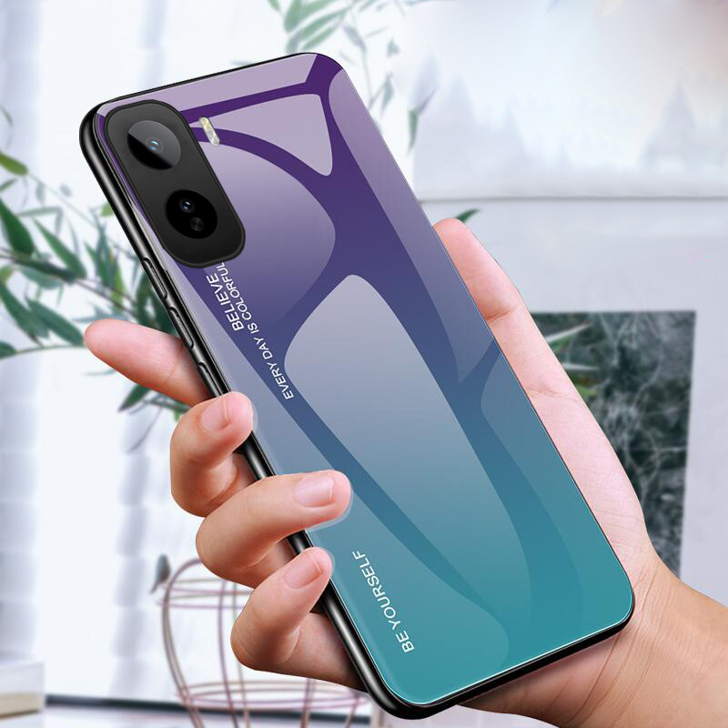 Ốp điện thoại Vivo Y500 Gương Gradient Kính cường lực Bảo vệ mặt sau cứng Vỏ Vivo Y500