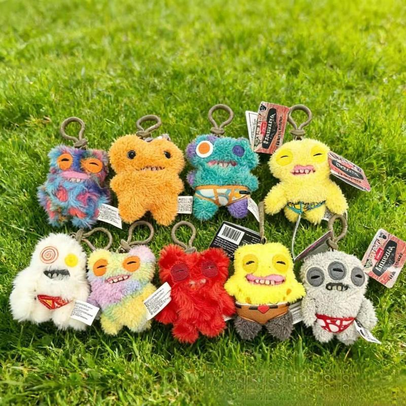 第三代毛绒钥匙扣萌& 牙怪兽玩偶搞怪牙齿玩偶香味挂件New Cute Teeth Monster Laboratory Outliers Series Dolls Monster Teeth Doll