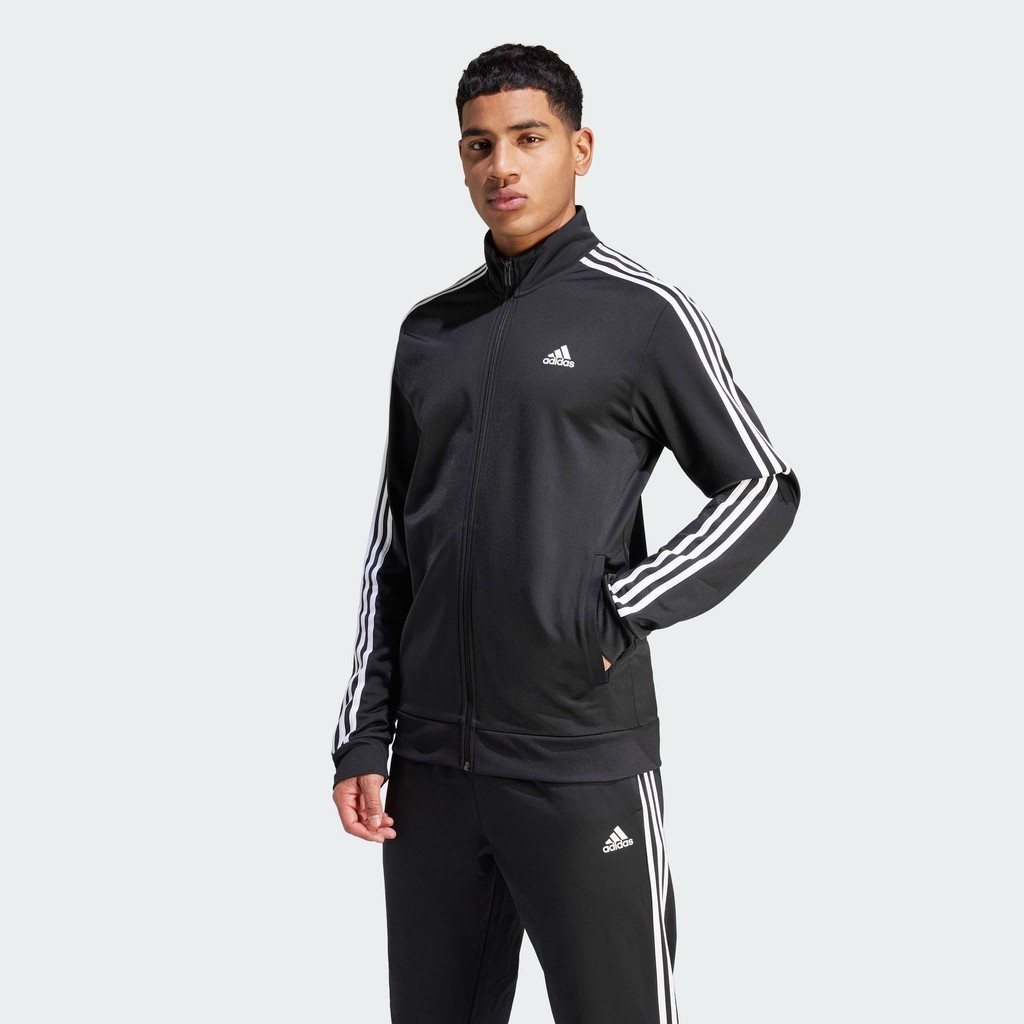 adidas Phong cách sống Áo Track Jacket Khởi Động 3 Sọc Essentials Nam Đen H46099