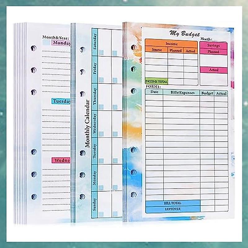 [uhktyltui.vn] 82 tờ A6 Lập kế hoạch ngân sách Refill Notepad Công cụ lập kế hoạch hàng tuần hàng th