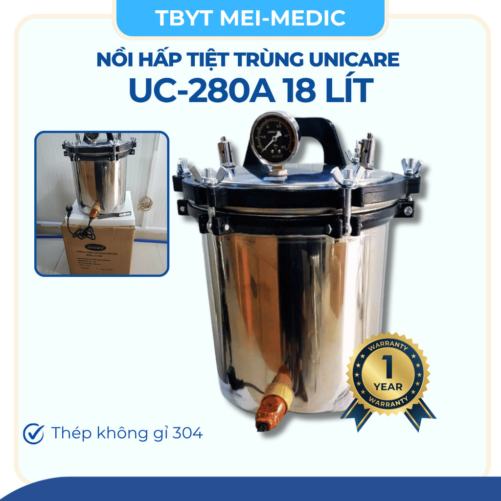 Nồi Hấp Tiệt Trùng Unicare UC-280A (280A) 18 Lít HNC