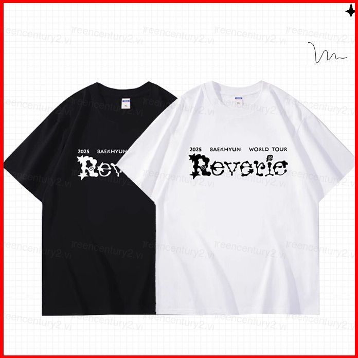 EXO BAEKHYUN Reverie world tour tee 110cm-6XL Người hâm mộ Áo thun tay ngắn