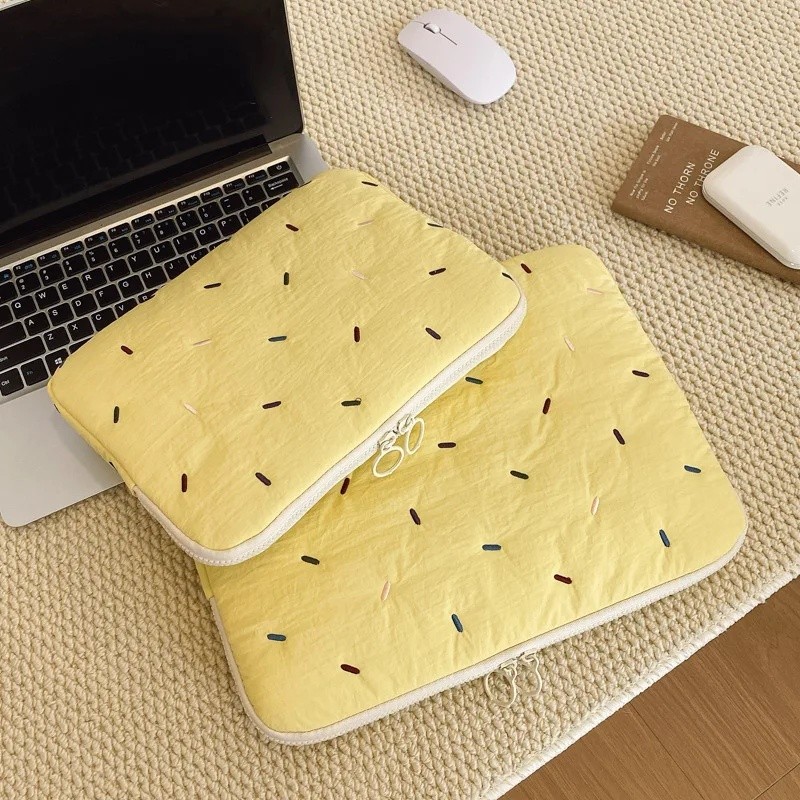 Túi Laptop Cho Macbook Air13 Ốp Lưng 13-14 Inch Puffy Notebook Túi Dễ Thương Laptop Tay 9-11 Inch Má