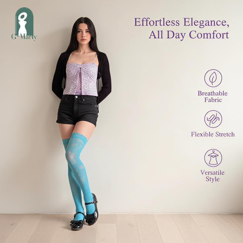 Gmarty Sheer Lace Knee High Sos cho mùa hè, Sweet JK Calf Stoings KL
