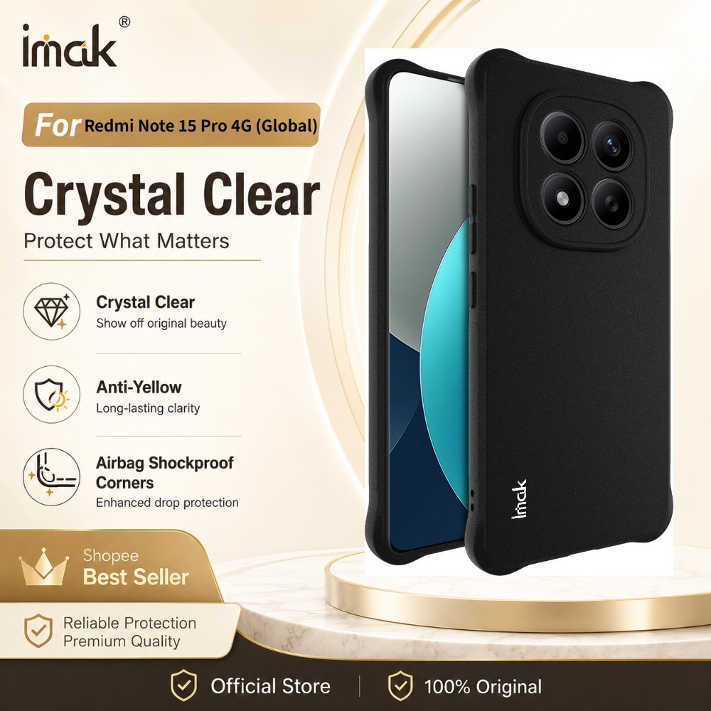 Ốp Lưng Cho Redmi Note 15 Pro 4G Global TPU Mềm Chống Sốc Nâng Cạnh CA0002