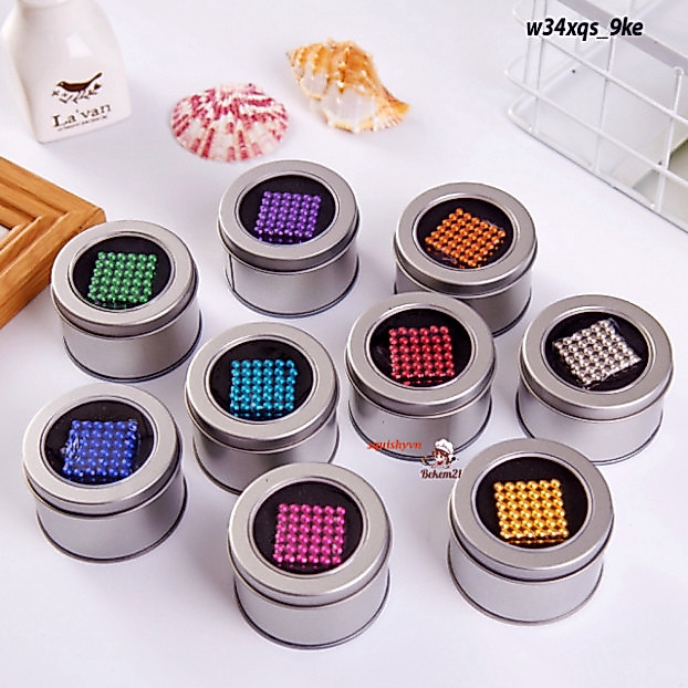 Bộ Nam Châm Buckyballs 216 Viên 8 Màu Bộ nam châm hút từ Bucky Balls 216 viên nhiều màu đồ chơi