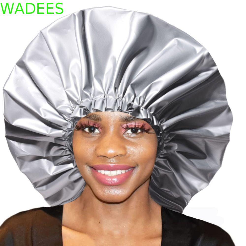 Mũ tắm WADEES, Mũ tắm EVA SPA, Bonnet Size lớn Chống thấm nước màu trơn Lady