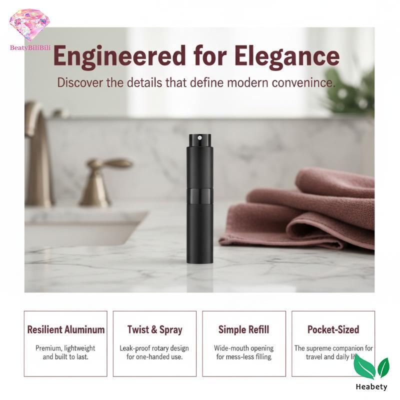Heabety Du Lịch Đổ Lại Chai Nước Hoa 4 Chiếc 8ml Rỗng Nhẹ Cologne Hộp Đựng Dành Cho Nữ Sử Dụng Hàng 