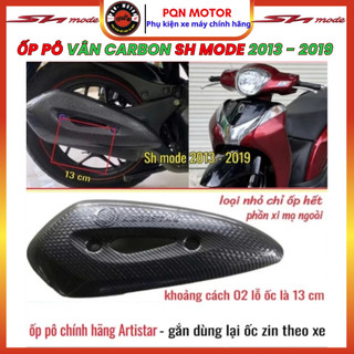 Ốp pô Hàng Artistar Cho Sh Mode Các Đời Xe Từ 2013 - 2019 và Sh mode 2026 - 2020 Vân Cacbon Đẹp Bền