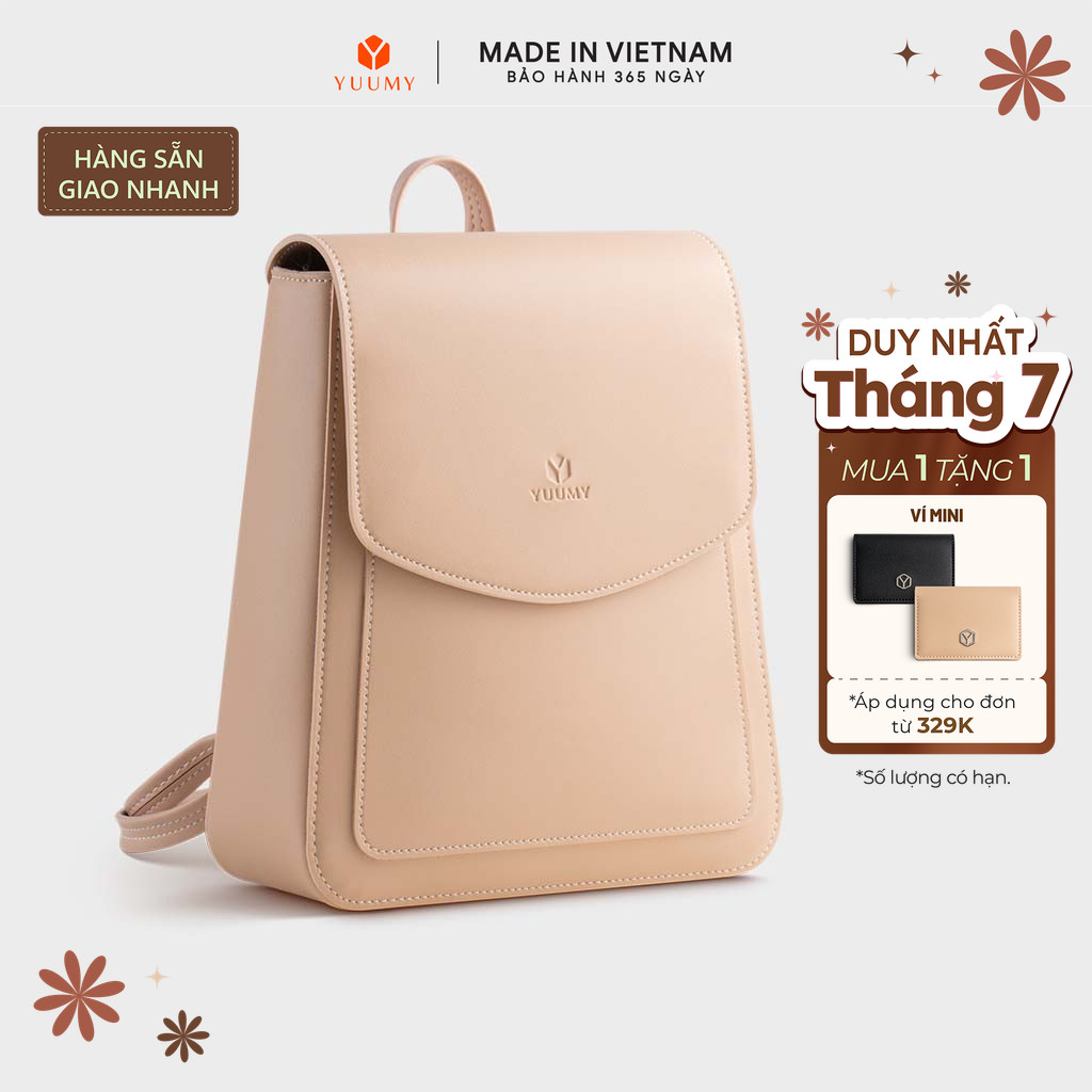 Balo Yuumy (Thời trang nữ cỡ trung - Balo da Seasand YBA104) Bagsmart