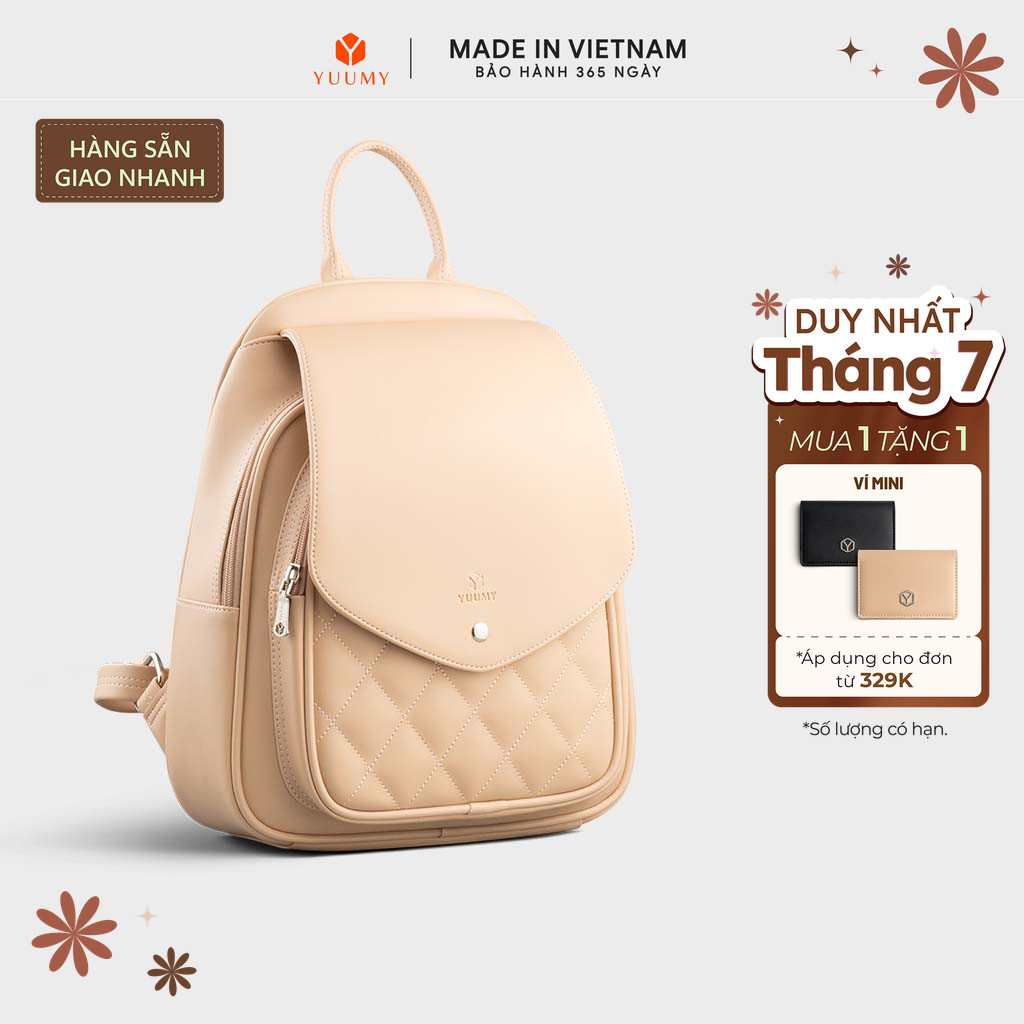 Balo Yuumy (Thời trang nữ đựng phối nắp gập - Balo da Seasand YBA108) Bagsmart