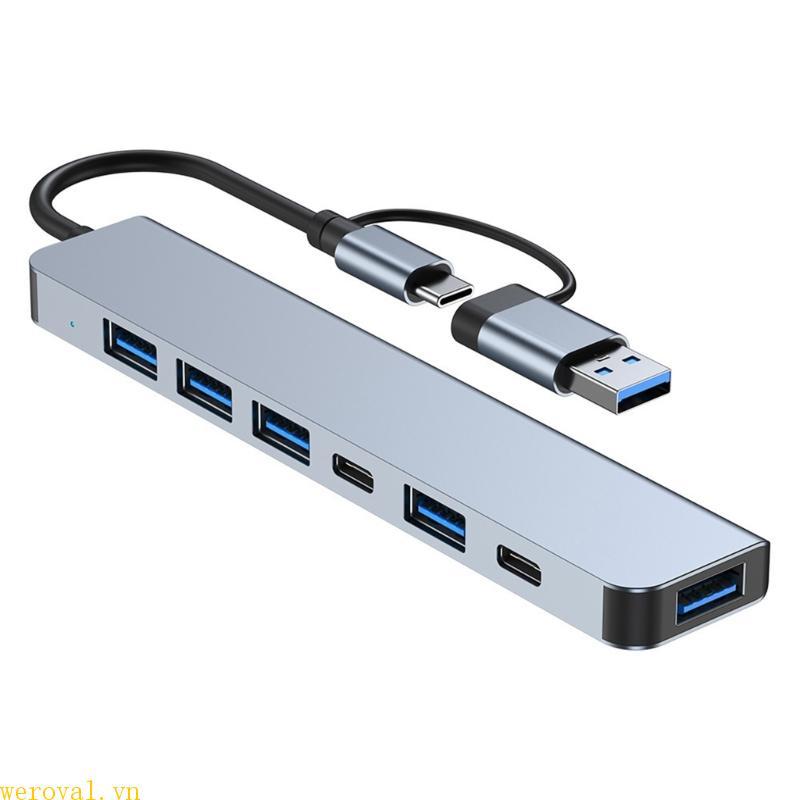 WER 7 TRONG 1 USB HUB 3 0 USB C HUB Dock Station Truyền tốc độ Bộ chia USB