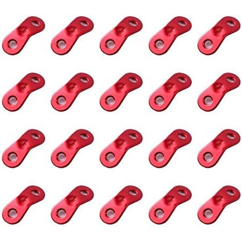 20 PCS Tent Rope Tensioner, Aluminum Guyline Cord Adjuster for Tent, Ultralight Strong Guy Lines Ten