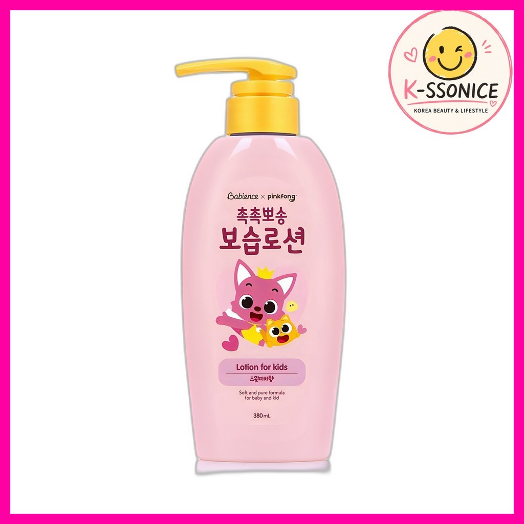 [babience] Sữa dưỡng ẩm Pinkfong, 380ml, 1pc / Sữa dưỡng ẩm Hàn Quốc / Sữa công thức nhẹ nhàng của K