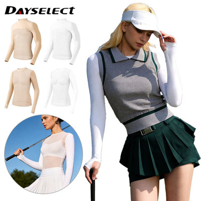 DAYSELECT Unisex Thể Thao Quần Áo Thoáng Khí Chống Tia UV Golf Ice-Silk Naked-feel Lớp Đế Áo Thun