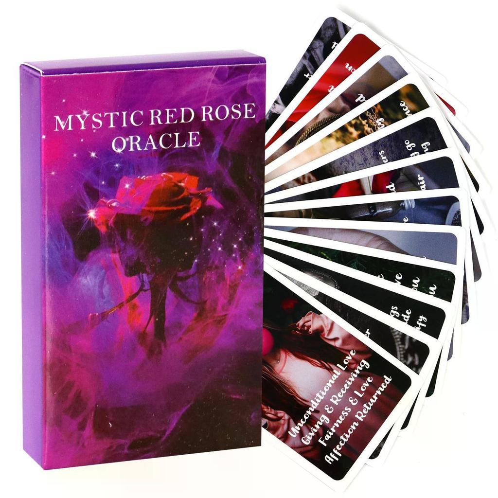 2026 Sản phẩm mới Mystic Red Rose Oracle Card Full English Mystic Red Rose Oraclekaishi961.vn2026071