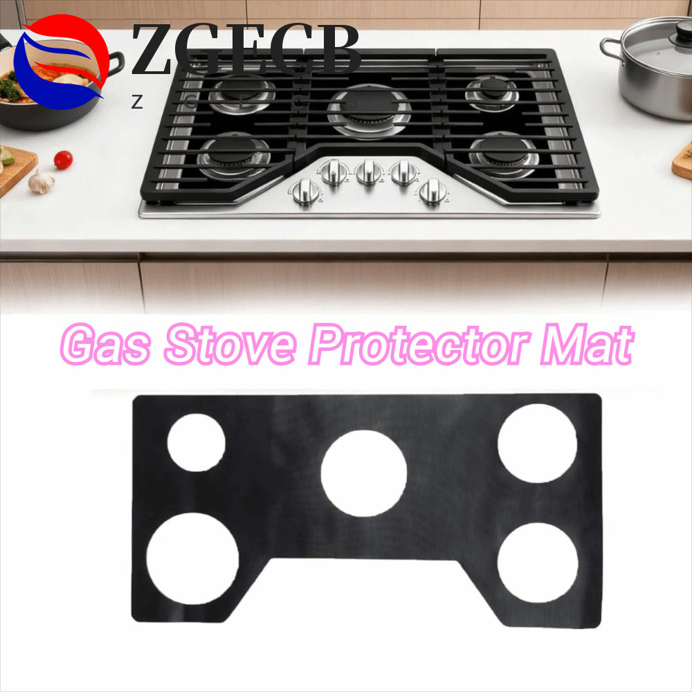 Thảm bảo vệ bếp gas silicon ZGECB, Vỏ bếp gas chống dính chịu nhiệt, Tấm đệm bếp gas hình chữ nhật m