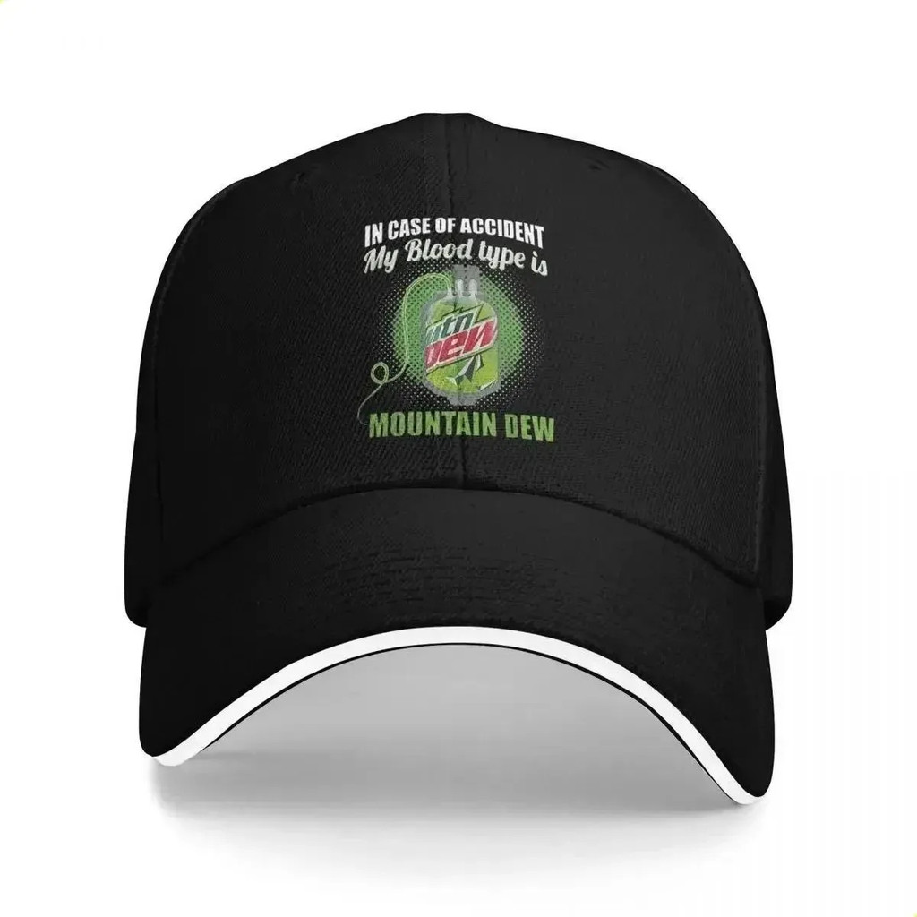 Mũ bóng chày Cotton họa tiết Mountain Dew có thể điều chỉnh DVLA