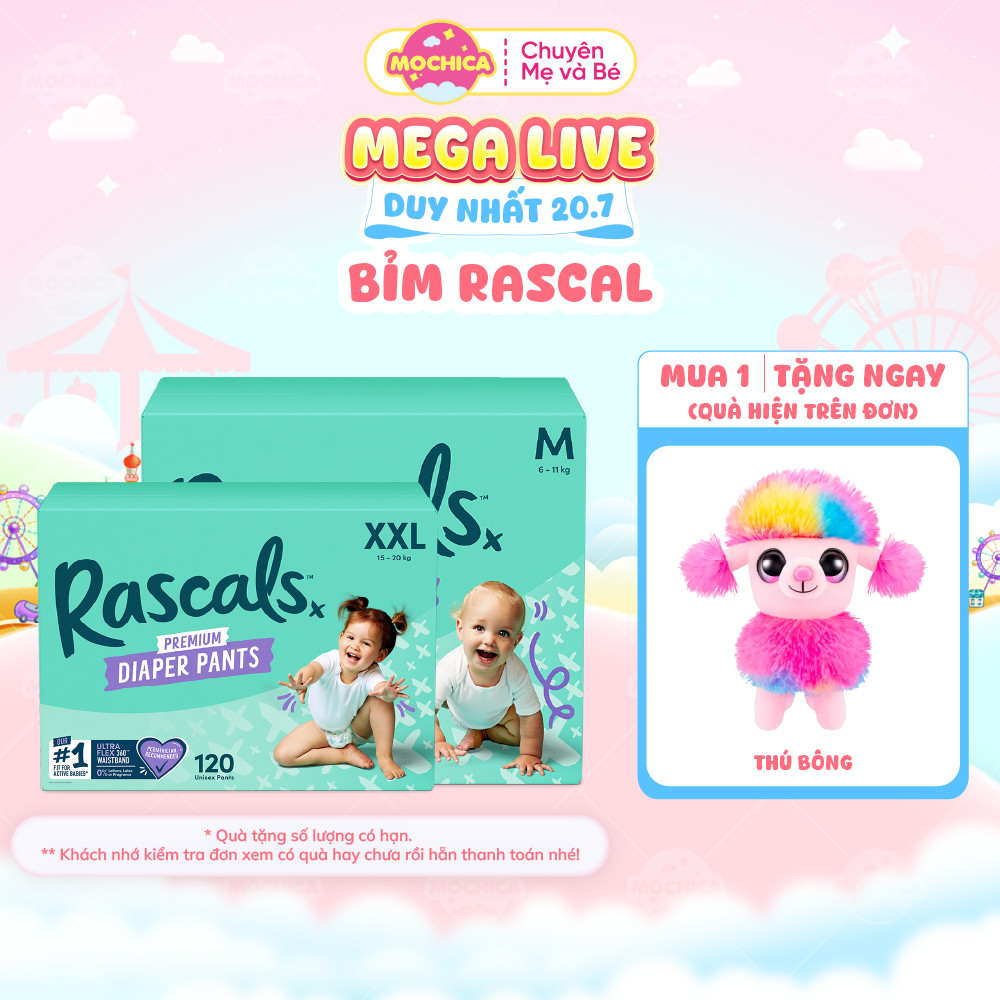[HCM] Tã/bỉm dán/quần Rascal + Friends size NB80/S70 - Hàng Chính Hãng _Mochica