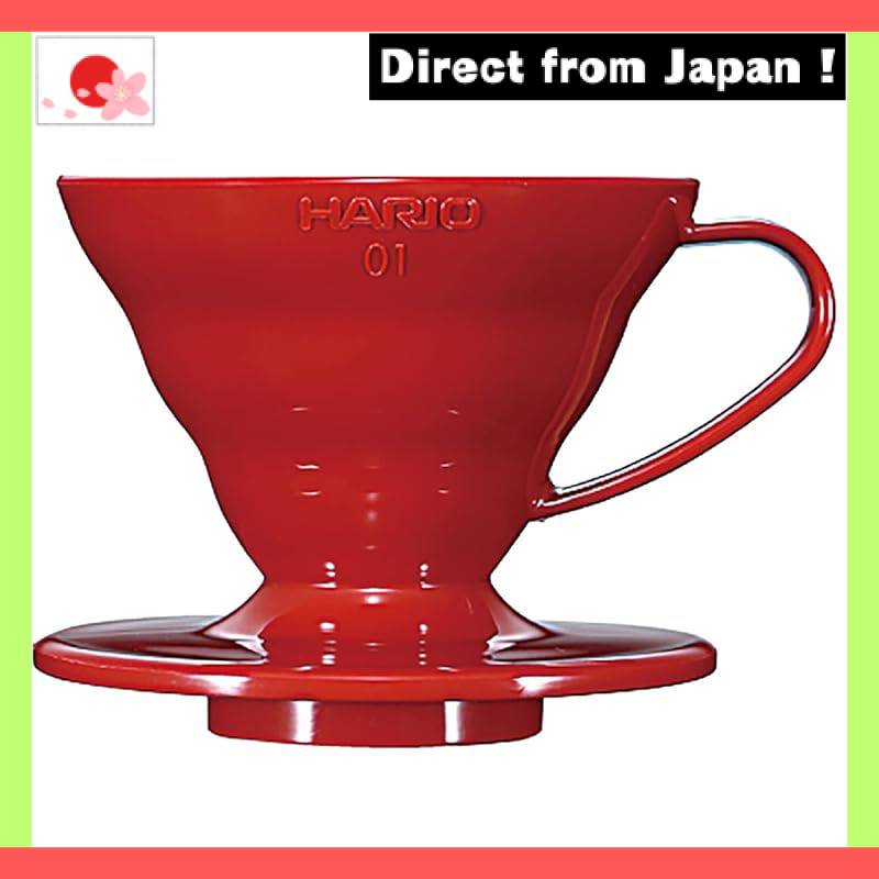 HARIO V60 Transparent Coffee Dripper 01 Red for 1-2 Cups VDR-01-R【Japan Original】
