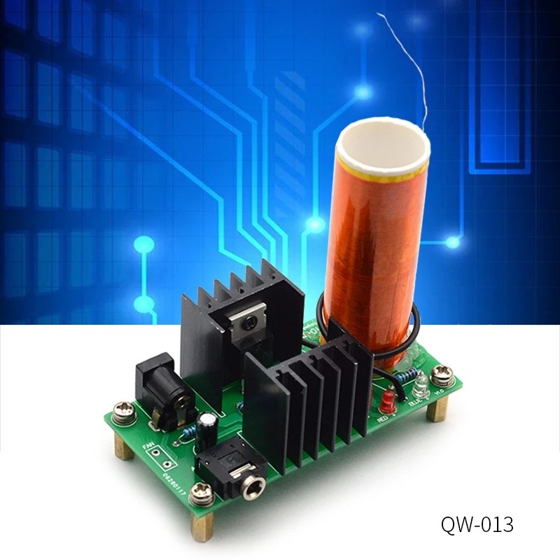 FZ CIRMECH Mini Musci Tesla Coil Plasma Loa Tesla Arc Đánh lửa Truyền dẫn không dây Chiếu sáng Bộ cu