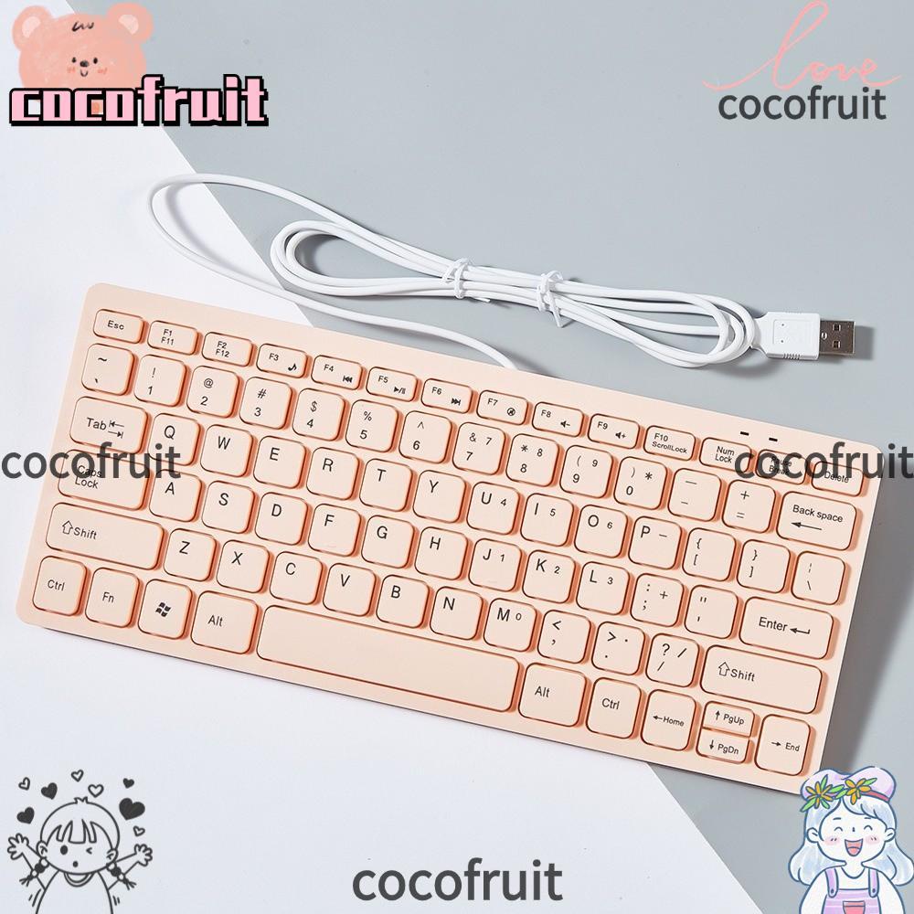 Bàn phím có dây COCOFRUIT, Bàn phím máy tính tắt tiếng USB, Plug Play Slim Nhẹ 78 Bàn phím có thể th