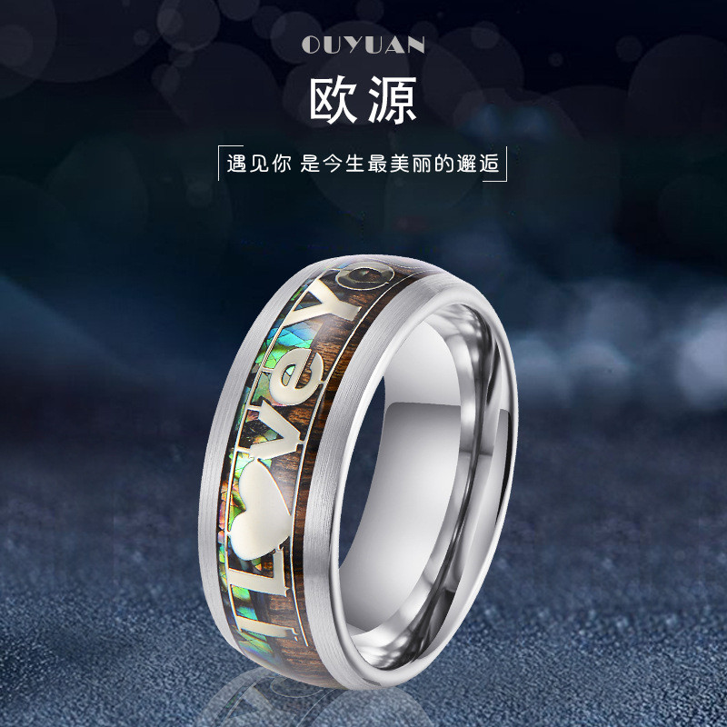 Akatsuki Nhẫn Nam Vàng Đen Hai Màu Khắc Vàng Vonfram Đồng Bằng Nhẫn Nữ Chỉ Số Nhẫn Trang Sức Mạ Phon