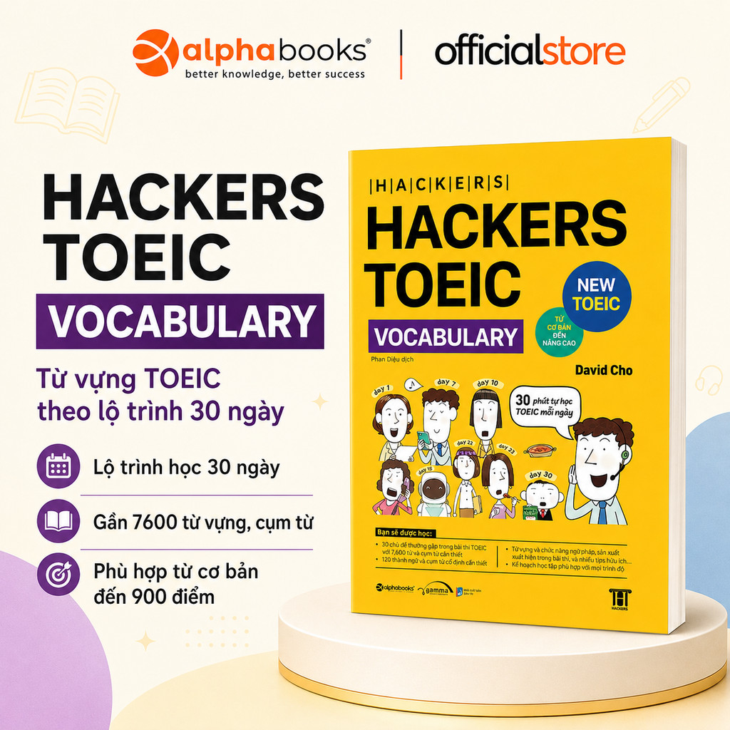 Sách - Hackers TOEIC Vocabulary - Tự học Toeic mỗi ngày (Gamma Books)