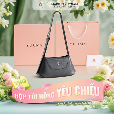 Bộ hộp quà YUUMY (Túi đeo vai nữ YUUMY YN300 + Hộp quà YHQ2 + Túi giấy YTG2 + Túi rút BVR3838 + Thiệp cảm ơn YBT1)