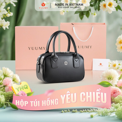 Bộ hộp quà YUUMY (Túi xách nữ YUUMY YTX89 + Hộp quà YHQ2 + Túi giấy YTG2 + Túi rút BVR3838 + Thiệp cảm ơn YBT1)