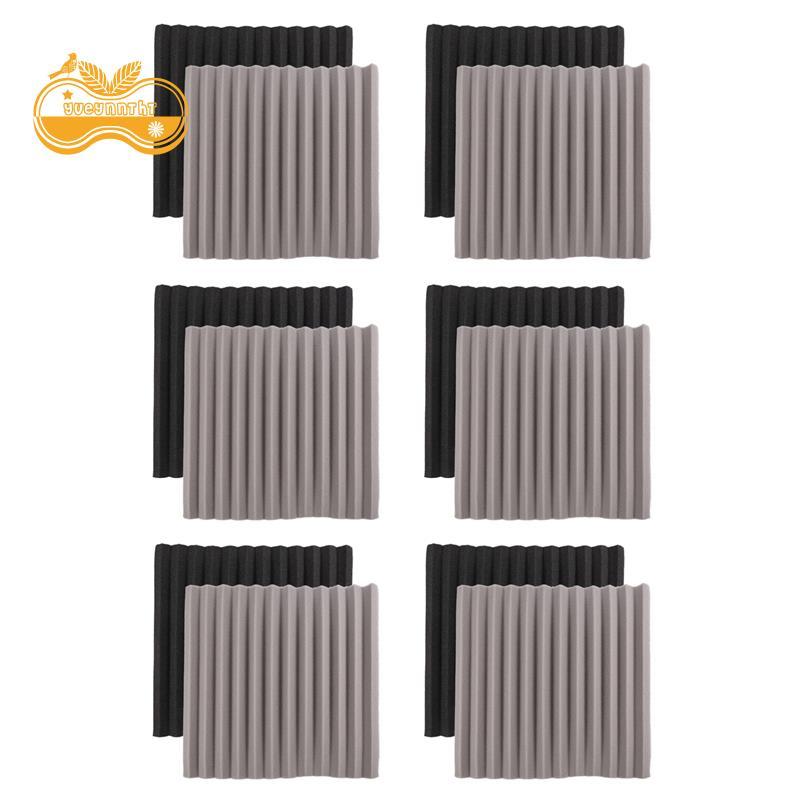 12 Chiếc Acoustic Foam Board, Studio Wedge Tile, Acoustic Foam Cách Âm Pyramid Studio Treatment Wall