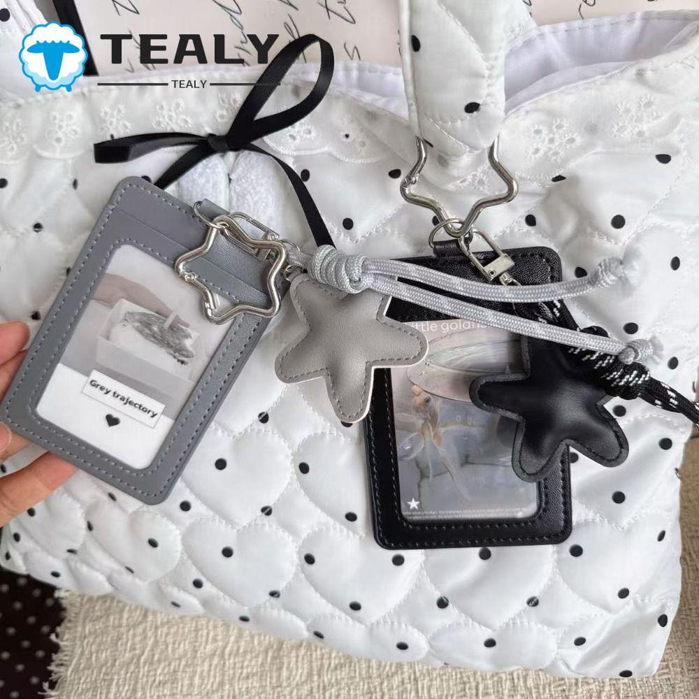 Hộp đựng thẻ TEALYMY, Bao da PU Y2k Kpop Idol Photocard, Túi đựng thẻ ảnh INS Idol