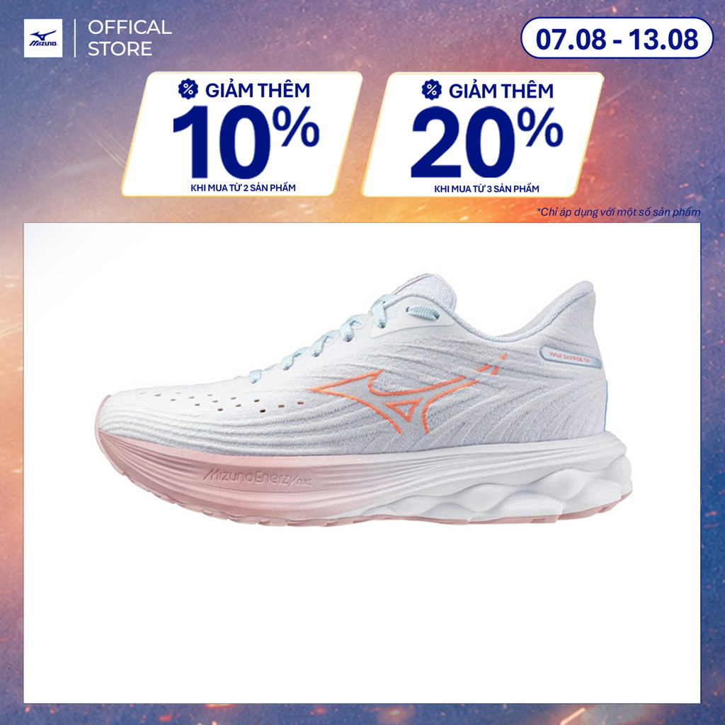 Giày Chạy Bộ Nữ Mizuno Wave Skyrise 6 - Trắng - J1GD250974
