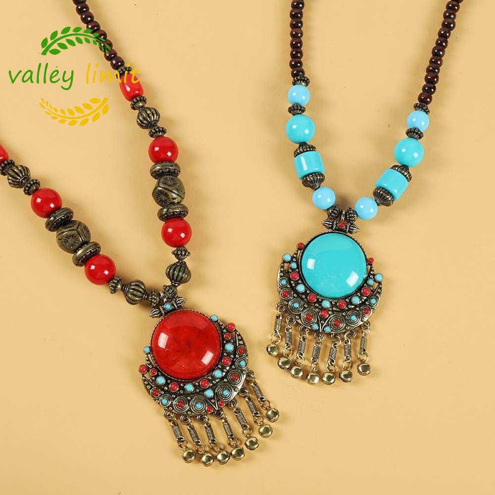 valley limit VALLEY LIMIT Dân Tộc Đầu Dây Chuyền Vintage Bohemia Vòng Cổ Retro Bohemia Tiara