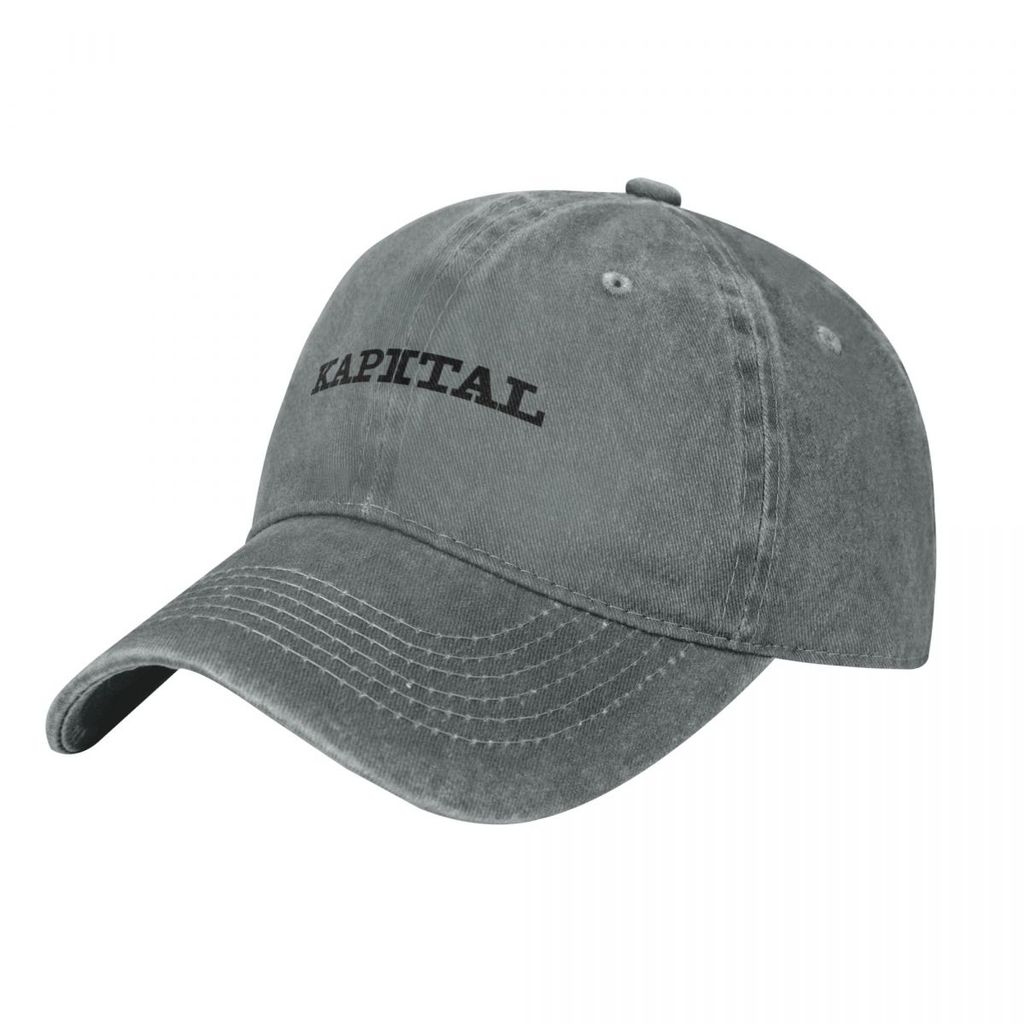 KAPITAL logo Người Lớn Rửa Mũ Cao Bồi Cotton Cong Vành Mũ Chống Nắng Đơn Giản Thường Ngày Phù Hợp Vớ