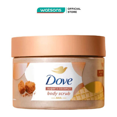 Tẩy Tế Bào Chết Dưỡng Ẩm Toàn Thân Dove Đường Nâu và Hương Dừa 280g