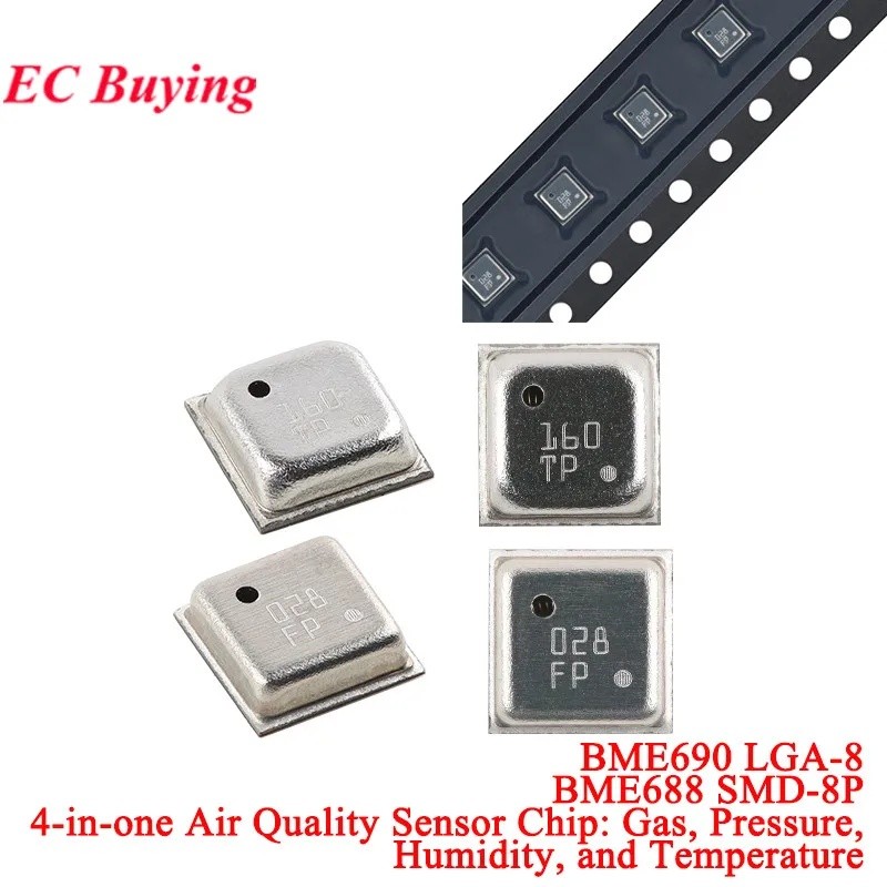 BME690 LGA-8 BME688 SMD-8P Chip cảm biến chất lượng không khí 4 trong một Áp suất khí Nhiệt độ ẩm ch