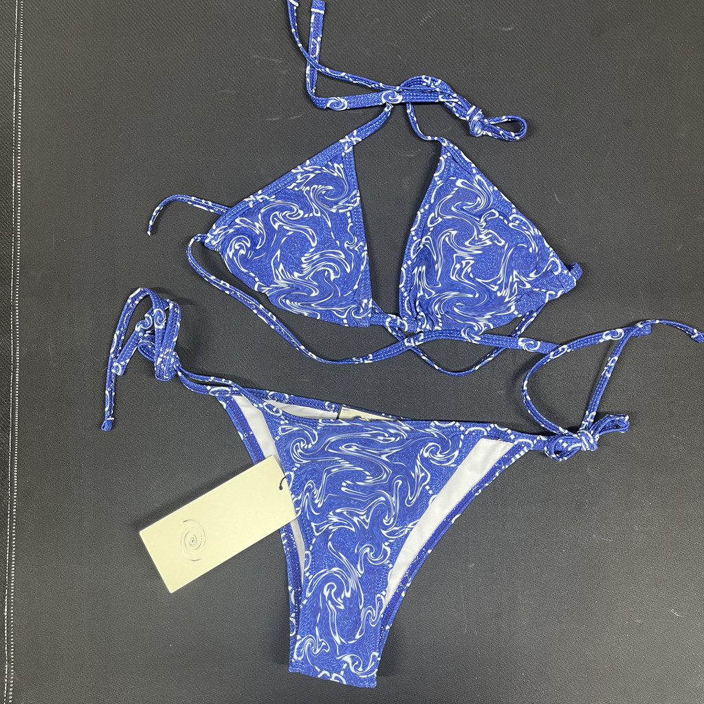 BDCS Three-point bikini swimsuit, sexy two-piece set with halter neck and open back