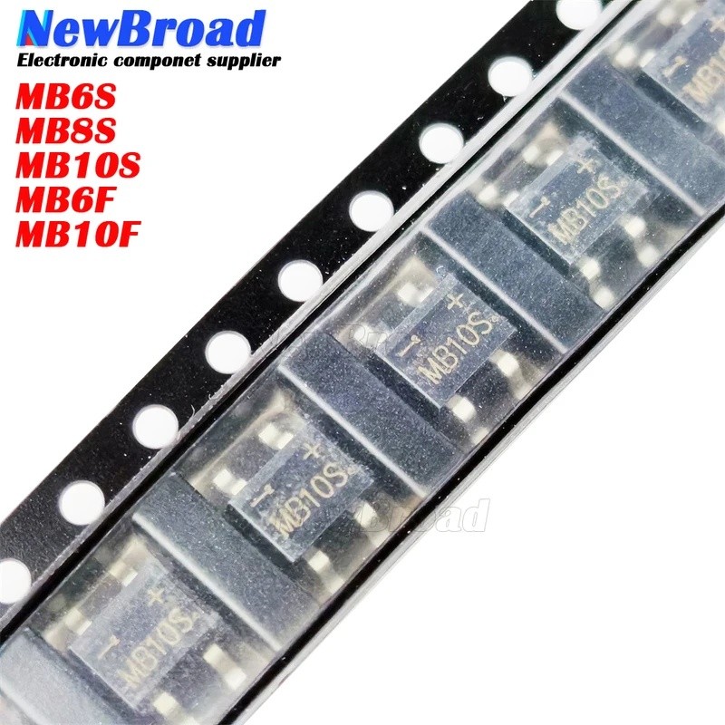 1-5 CÁI MB6S MB8S MB10S MB6F MB10F Bộ chỉnh lưu cầu siêu mỏng SOP-4