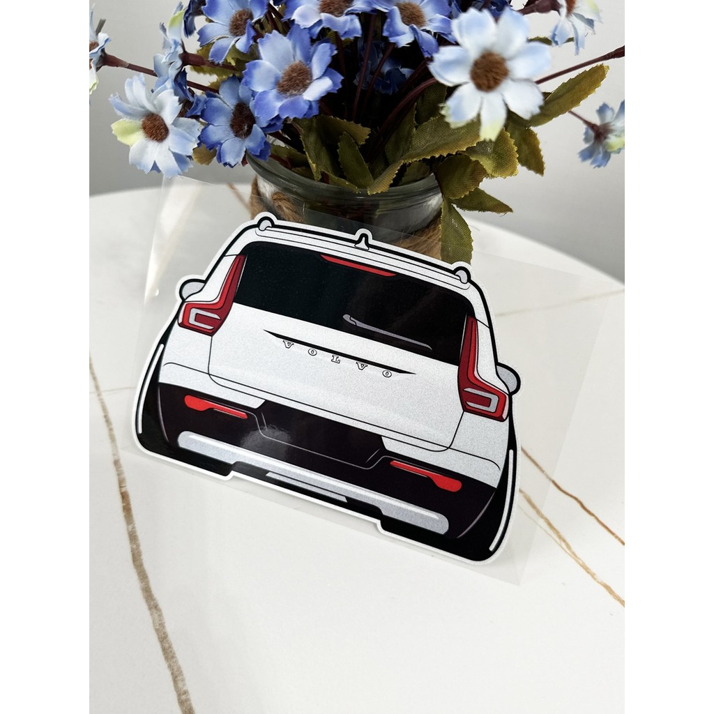 Thích hợp cho VOLVO XC40 Mô hình ô tô nhỏ phía sau Silhouette Trang trí xe hơi VOLVO Rider Decal ô t
